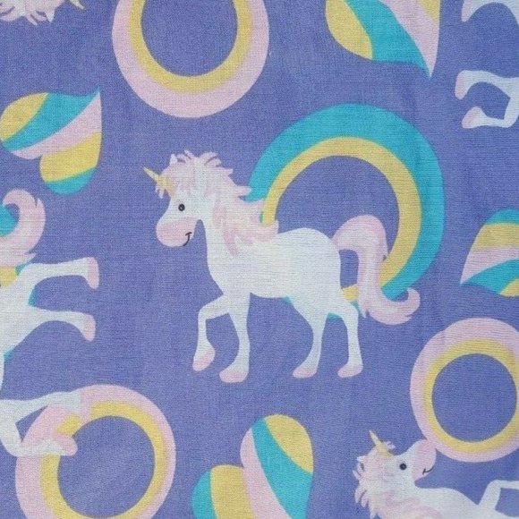 Purple Unicorn Rainbow Pony Fabric Rare 1/2 YD - Picture 3 of 3